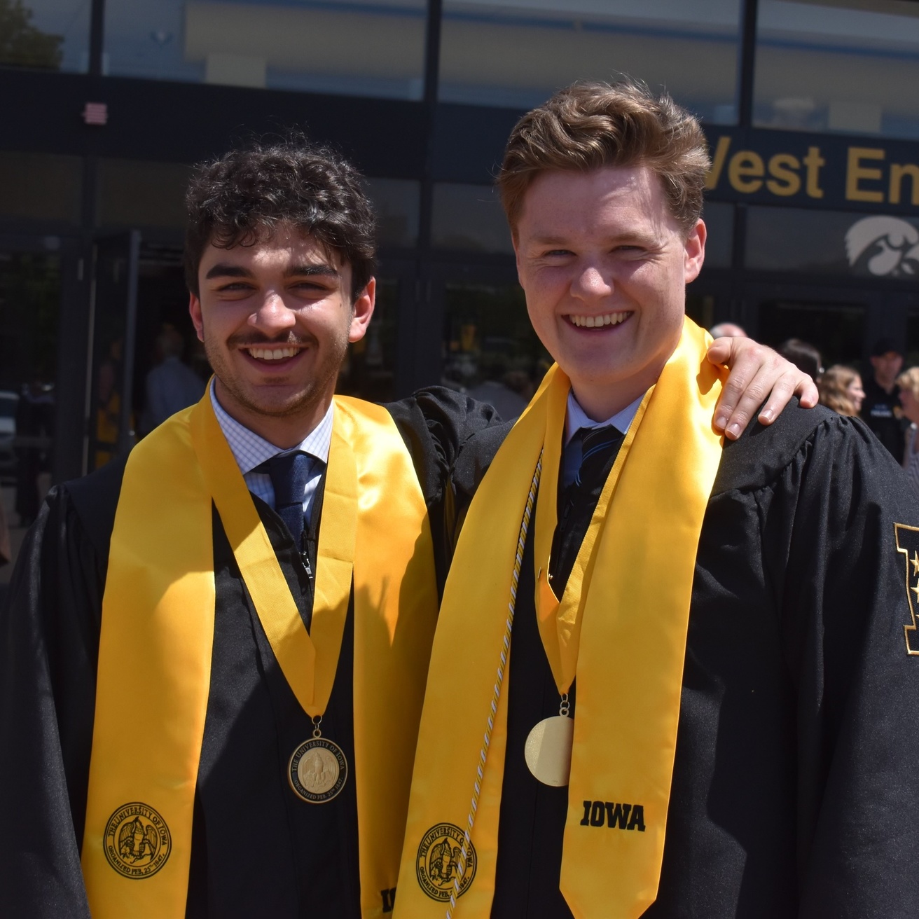 George and Braeden at their graduation ceremony